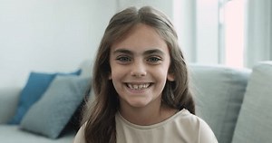 Close Head Shot Cute Little Girl Stock Footage Video (100% Royalty-free) 1105408691 | Shutterstock