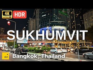 4K HDR | Walking Sukhumvit – Asoke at Night: Bangkok’s Vibrant Urban Scene | Bangkok