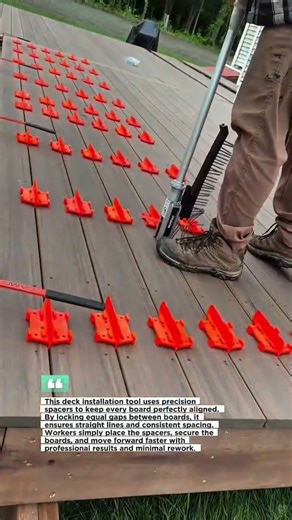 This Tool Installs Deck Boards Perfectly Straight #Decking #Construction #SmartTools