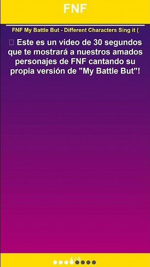 FNF My Battle But - Personajes Diferentes Cantanlo (Max. 80 carácteres español):\n\nFNF My Battle #sho