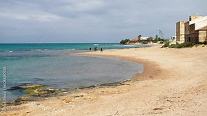 Sicilian beaches along the coast