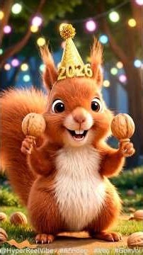 Happy Nut Year! Cute Squirrel Dance Party (2026) 🐿️🥜 | Veo 3D Animation #viral #happynewyear