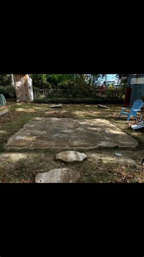 ✨ Backyard Patio Transformation! ✨ I turned this empty patch of ground into a solid, natural-looking flagstone patio. From excavation, leveling, and paver base panels to hand-fitting every stone and finishing with polymeric sand — this one was a workout but so worth it. We will be adding a stepping-stone path to tie everything together in the near future. Now it’s the perfect spot for relaxing, gathering, or fireside nights. If you want a custom hardscaped space in your yard, I’m your girl. 🌿🪨