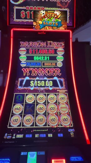 Huge 🌕 Orbs 🌕 🍀 hit on $10 BET 🐉 Dragon Link strikes on Bonus Feature 🎰💰