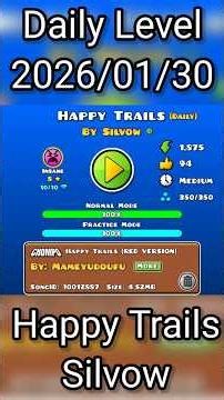 Happy Trails - Silvow (Geometry Dash 2.2) #geometrydash #gd #gameplay #games #gaming #gdupdate