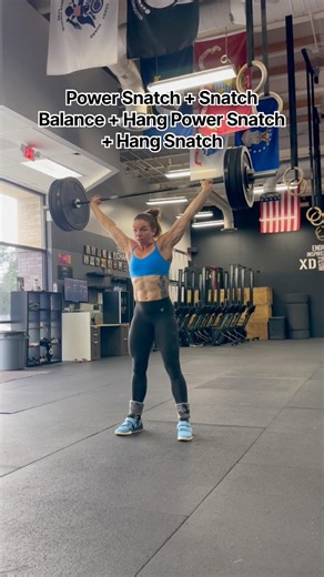 Power Snatch + Snatch Balance + Hang Power Snatch + Hang Snatch, movement demo video