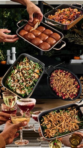 HexClad on Instagram: "Meet the NEW Hybrid Roasting Pan Set.  Three new sizes built for everyday roasting, baking, and all the weeknight wins in between. Smaller, shallower, and just as powerful as our original. For casseroles, veggie bakes, pasta night, or the perfect roast chicken—this set does it all. Available for pre-order as a limited holiday bundle. "
