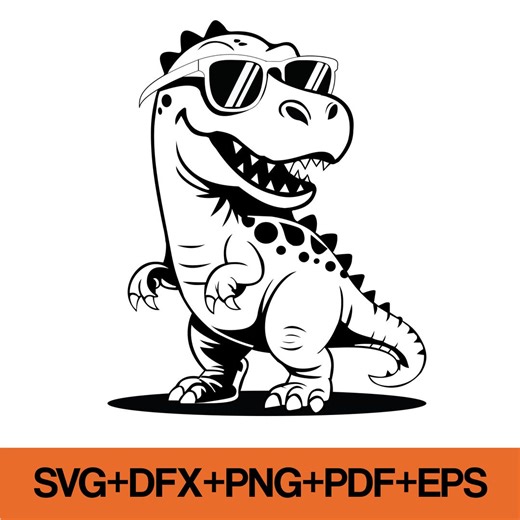 T-rex With Sunglasses SVG: Dinosaur Vector Graphic (digital Download) - Etsy