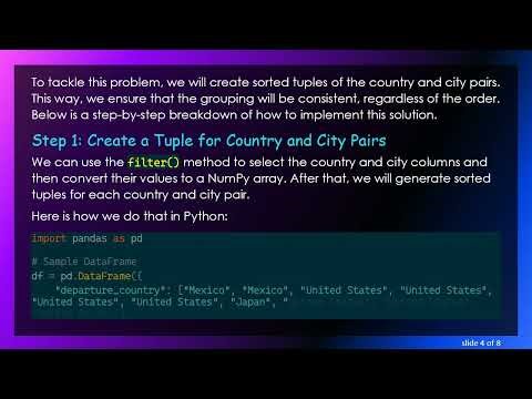 How to Groupby Columns in Pandas DataFrame (Ignoring Order)