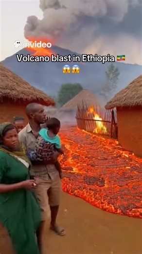AI Vibes on Instagram: "This looks like the world is ending right in front of them 😳🔥 The lava is way too close… I’d be running like a movie scene 😭💨 #ViralReels #VolcanoEruption #CrazyScenes #AIgenerated #TrendingNow #FYP #DangerZone #Ethiopia"