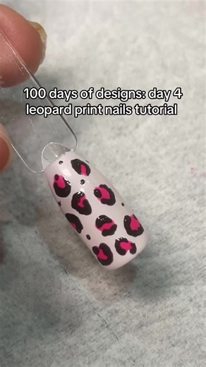 how to do leopard print design 😛 #nailtutorial #nailtech #fyp | Nail Design