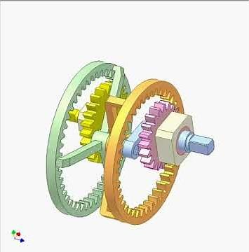 4-gear planetary mechanism E