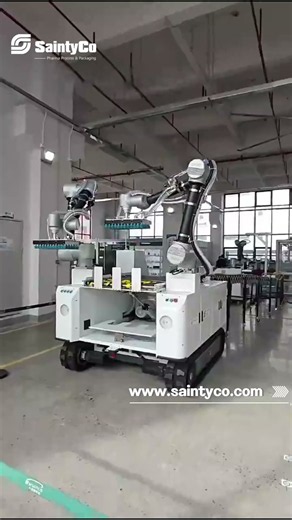 SaintyCo Automatic Palletizing System | Robotic Case Pack #machine #factory