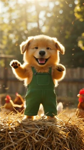 The Hay Bale Hop — Cutest Farm Dance Ever 🐶🌾 #Shorts