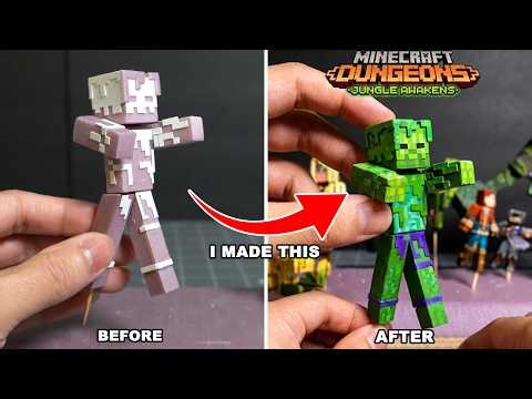 I Made a Minecraft Dungeons Diorama: Jungle Awakens! (Character: Jungle Zombie)