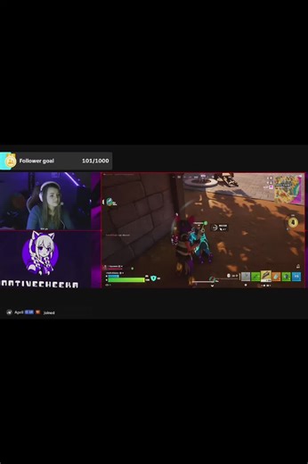 Anyone else's sidekick scare the livin s*** out of you when you're going in for the res🙄🙅‍♀️🐓 #streamers #gamergirl #fortnite #sidekick @Rivet-Bay