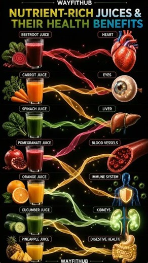 7 nutrient-rich juices and the body benefits they may support! 🥤learn how in just 11 seconds #health