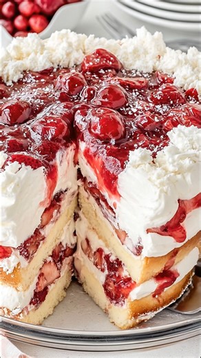 This Strawberry Heaven on Earth Cake was absolutely dreamy 😍 Light, creamy, and packed with fresh strawberry flavor. Every bite feels soft and fluffy, like the perfect mix of cake and layered dessert. So easy to eat way too much — I’m definitely making it again 🍓🍰✨ | My Heavenly Recipes