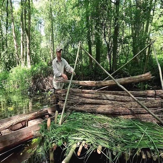 Lonely Camping on an Island, Fishing, Hut for Spending the Night Among Wildlife ======= Full Video Comment 👇👇👇 | Survival Camping, Building Warm Bushcraft Pro