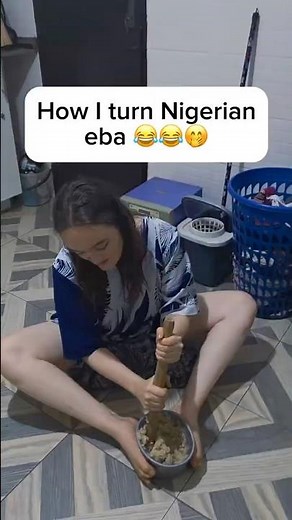 How I turn Nigerian eba when I make swallow! 😂🔥 #nigerianfood