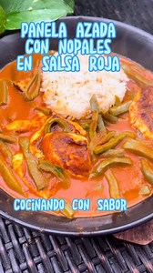 2.5M views · 52K reactions | Queso Panela Azado con Nopalitos en una deliciosa salsa Roja #panela#nopalitos#recetasmexicanas#viral#cocinandoconsabor#Cocinandoconamor #Angie | Cocinando Con Sabor | Facebook