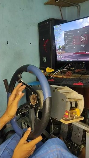 Tes FFB Steering Wheel Sim DIY