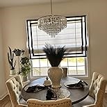 Cordless Roman Shades for Windows, Blackout Roman Blinds,Room Darkening Thermal Insulated Window Shades for Home Living Room Bedroom,Ivory,Custom Size