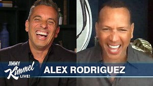 Alex talks about he and his fiancé Jennifer Lopez having Sebastian and his wife Lana over for dinner, their new puppy, not having fans in the stands for the upcoming MLB season, the possibility of buying the New York Mets, and his broadcasting career. | Jimmy Kimmel Live