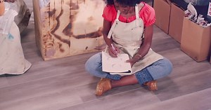 True art can get a little messy. So be ready when inspiration strikes with easy to clean COREtec floors. ​#Artist #WorryFree #EasyToClean ​ ​ ​Featured Style: Leisure Oak (COREtec Plus Premium 9”) | COREtec Floors | Facebook