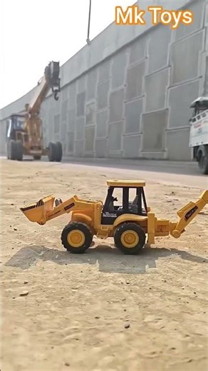 RC JCB mini Excavator UNBOXING truck tolly loading Testing Review control 2ta #viral #jcb#shorts
