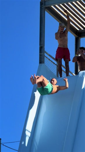 Show for the crowd 😍 #extremesport #waterjump #waterslide #slipandslide #flips