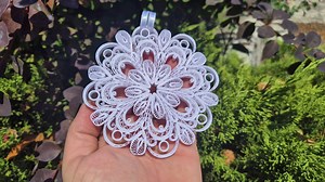 Paper Quilled Snowflake Ornament, Handmade Christmas Tree Decoration, White Holiday Ornament Gift - Etsy