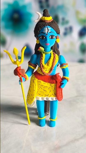 Handmade Lord Shiva Idol with Air Dry Clay | DIY Clay Art for Beginners #clayart #claycrafts #shiva