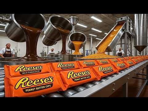 Inside a Modern Reese's Factory: Making Millions of Peanut Butter Cups! (Full Process)