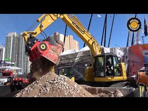 Allu screening bucket demonstration at Conexpo 2017