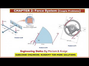 STATICS | Chapter 2 | P2-69 to P2-71 | Couple | 7th Edition | Engineers Academy