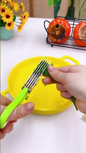 Multi-blade scissors, practical vegetable cutting scissors #vegetable #kitchentools