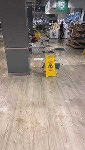 ❗️ Dunnes Stores in Tralee has serious flooding with the roof being damaged also! Serious thunderstorm with torrential rain fell over Tralee leaving flooding in many areas of the town! Sent in by a follower https://vm.tiktok.com/ZGJC1MvGb/ | Weather Alerts Ireland