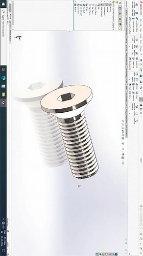 Socket Countersunk Screw Design Explained | SolidWorks 3D Modeling | Mechanical Fasteners #cad