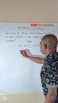 Can YOU Solve The SAT Algebra Word Problem Correctly? | Consecutive Numbers Challenge #satmath
