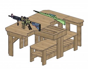 Right or Left Handed Shooting Bench / Range - Dry Box Storage, 2x6 and Plywood, SKILL LEVEL 4 of 5. Build Plans Are for Experienced Builders - Etsy