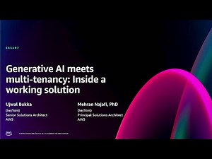 AWS re:Invent 2024 - Generative AI meets multi-tenancy: Inside a working solution (SAS407)