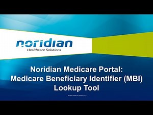 Noridian Medicare Portal: Medicare Beneficiary Identifier (MBI) Lookup Tool