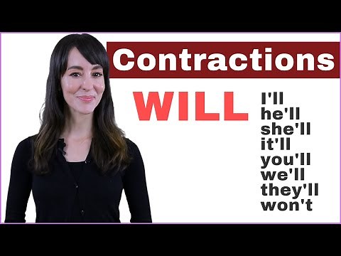 Learn Contractions | Future Tense WILL