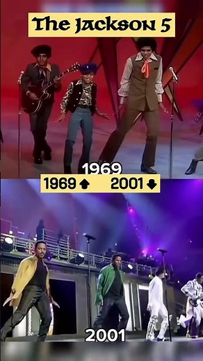 The Jackson 5: 1969 vs 2001 Evolution #jackson5 #michaeljackson #shorts