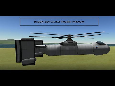 Kerbal Space Program | SUPER EASY Counter Propeller Helicopter Tutorial