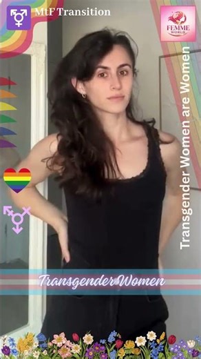 MtF Transition – Beautiful Trans Woman Glow Up 👑🏳️‍⚧️ #shorts #transgender #viral