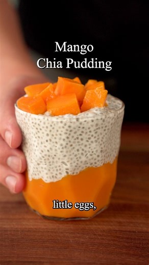 1.1M views · 20K reactions | Let’s make Mango Chia Pudding that look like little eggs Full Recipe is on our Blog, LlNK is in our Bl0! Just type “Mango” in the search!❤️ #mango #chia #chiaseeds #pudding #easyrecipes #recipes | Two Plaid Aprons | Facebook