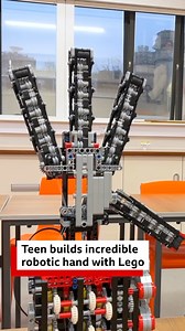 23K views · 126 reactions | This working robotic hand has been entirely built out of Lego pieces. The incredible feat of engineering from a talented teenager called Jared has been applauded by roboticists worldwide  How good are your Lego skills? | BBC Bristol | Facebook