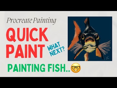 Quick Evening Art Painting a Fish in Procreate (Day 48)